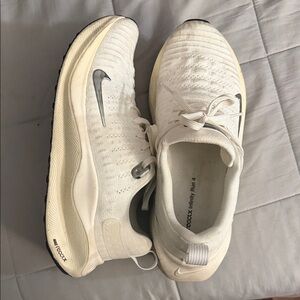 Nike White and Silver Running Shoes